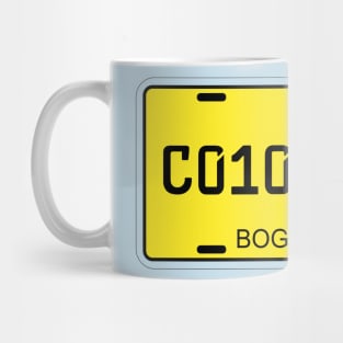 Colombia car license plate Mug